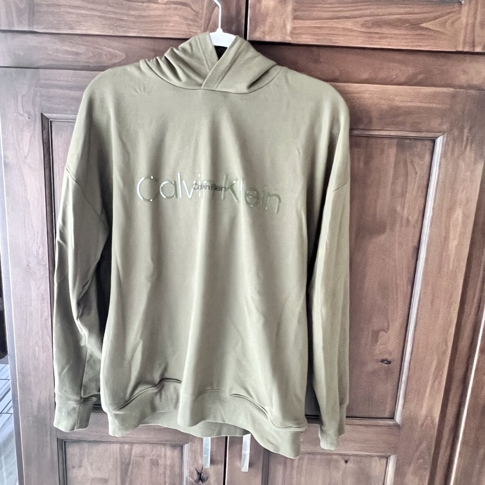 Calvin Klein-Sleepwear Hoodie W/Pockets Green Size S/P/CH